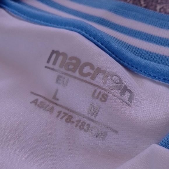 Macron White and Blue Soccer Jersey SSC NAPOLI Lete MSC
