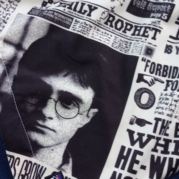 Handmade Bennygonia Harry Potter Daily Prophet Newspaper 90s Shorts UNISEX