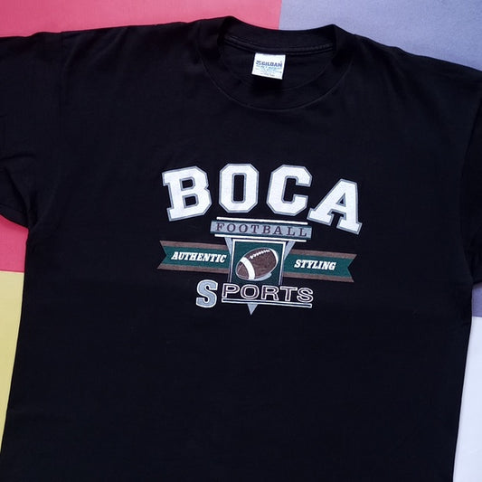 Vintage 1990s BCA Football Authentic Styling Sports Graphic T-Shirt