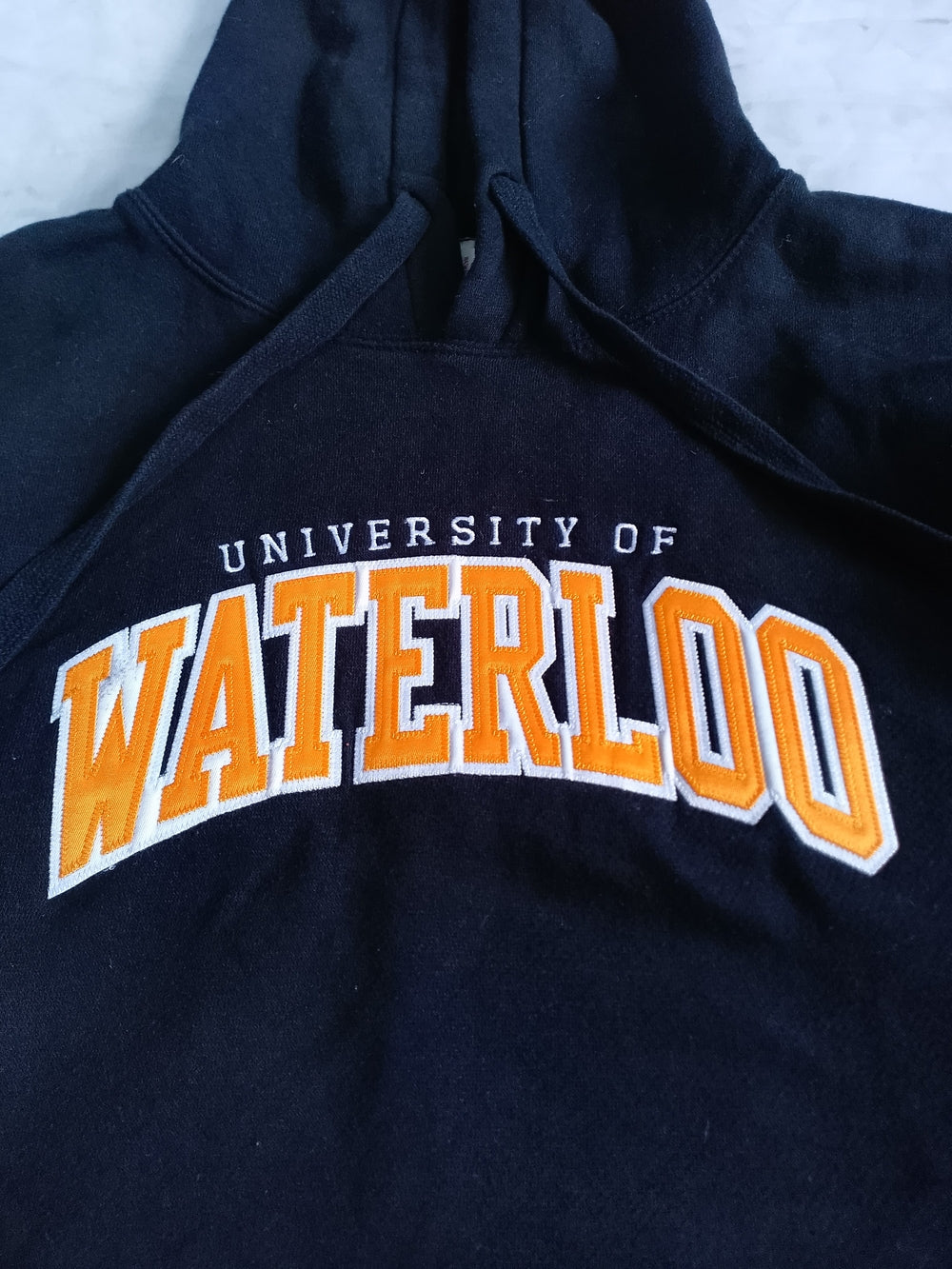 University of Waterloo Black Hoodie Sweatshirt