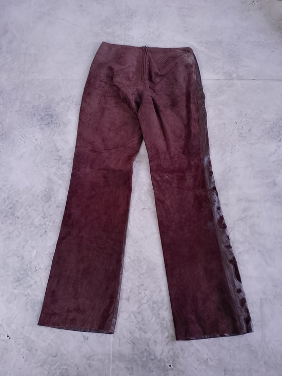 VINTAGE DANIER WESTERN STYLE Embroidered Leather Pants FLARE