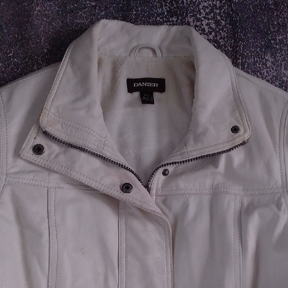 Danier Leather Winter Trench Coat Thinsulate WHITE WOMENS