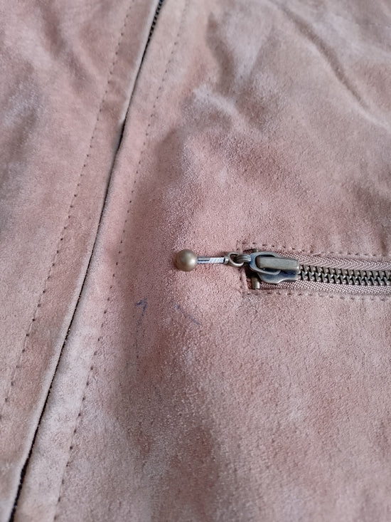 Vintage BUM Equipment Women's Tan Suede Zip Jacket