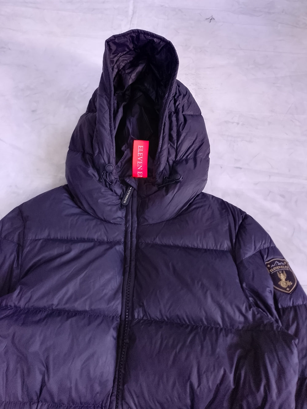 Women's Long Hooded Puffer Coat - Black
