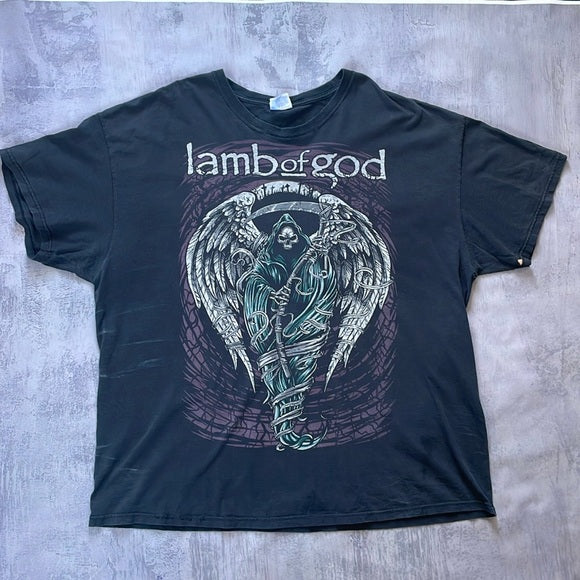 Lamb Of Gog Grim Reaper Graphic Band T-Shirt