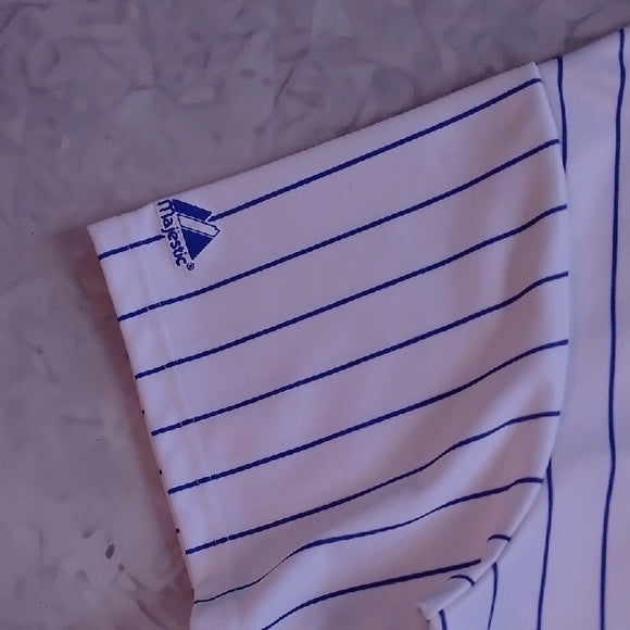 Vintage 90s MLB Mets Majestic Jersey Pinestripe Blank Unisex
