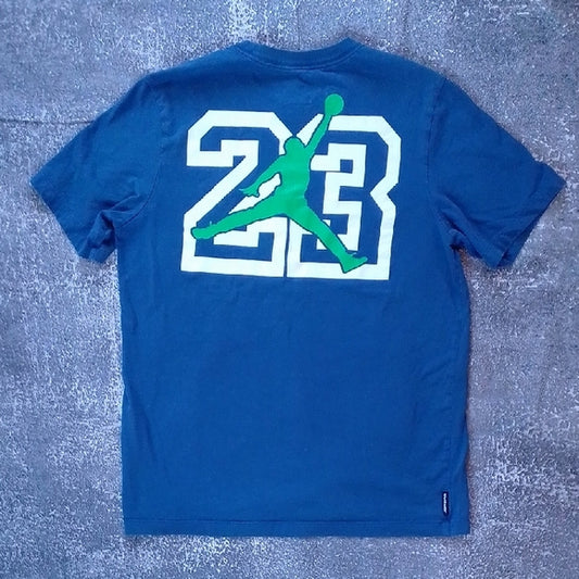 Blue T-Shirt with Green Graphic