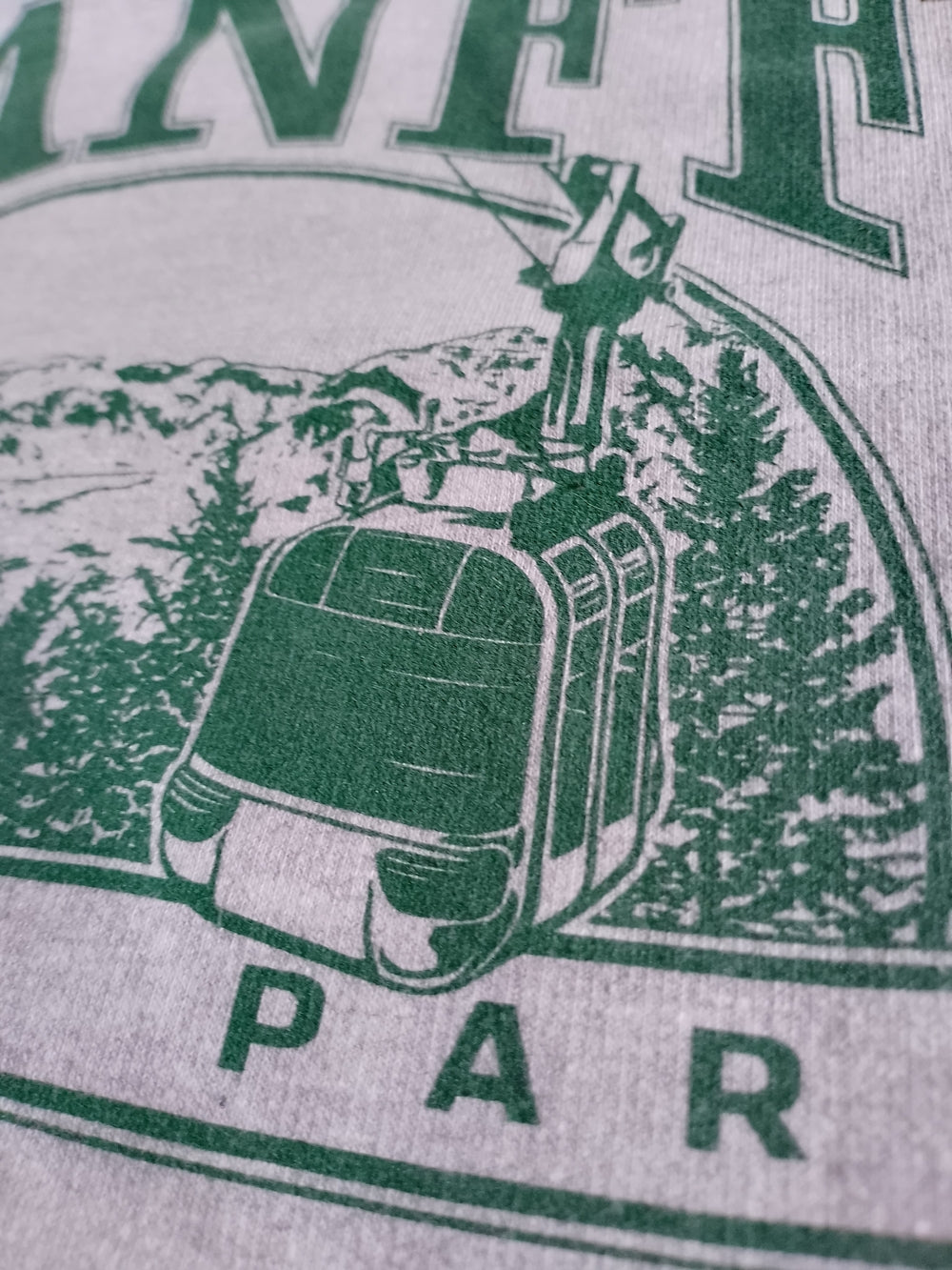 Banff National Park Crewneck Sweatshirt - Light Gray with Green Print