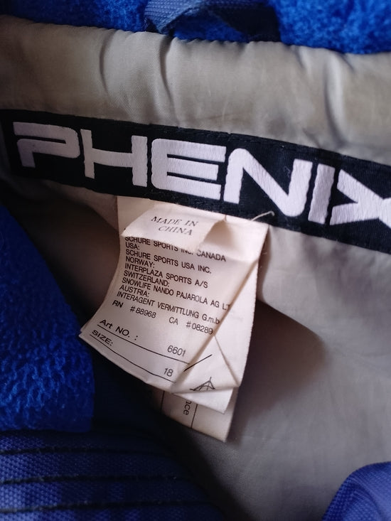 Vintage 90s Phenix Blue Burgundy White Ski Jacket