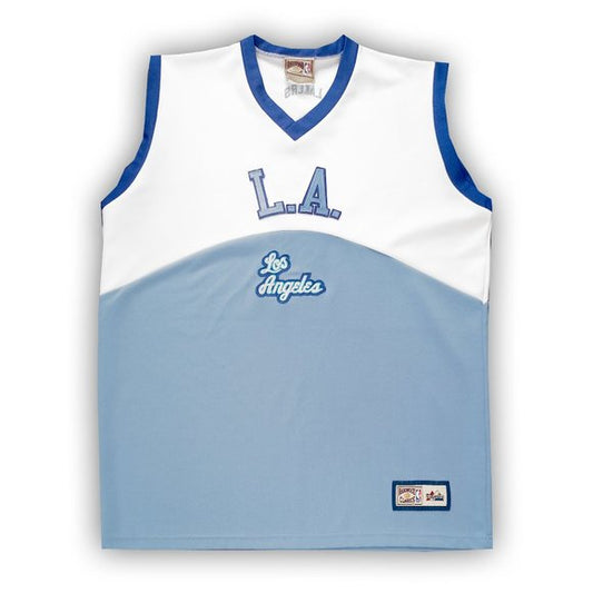 L.A. Lakers Baby Blue Majestic Hardwood Classic Basketball Jersey