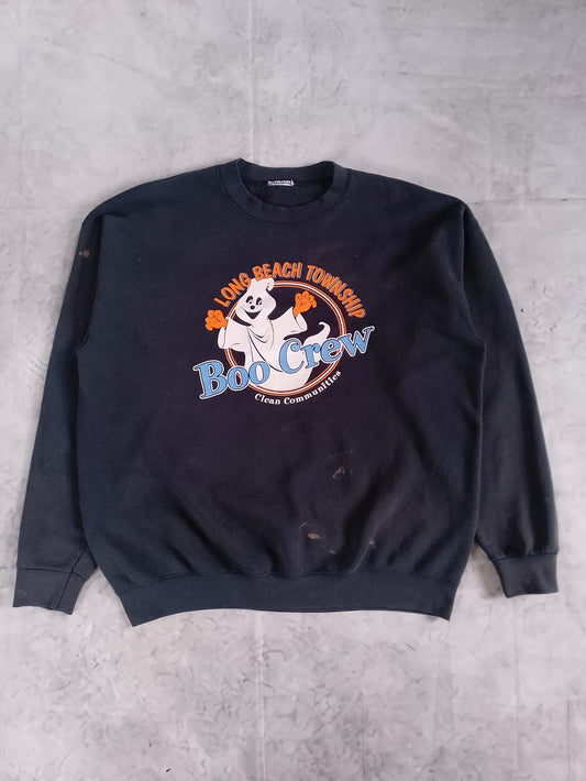 Vintage 90s LONG BEACH Boo Crew Graphic Sweatshirt UNISEX