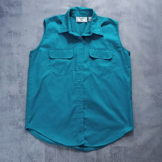 Vintage 90s Carolina Bay Blue Vest