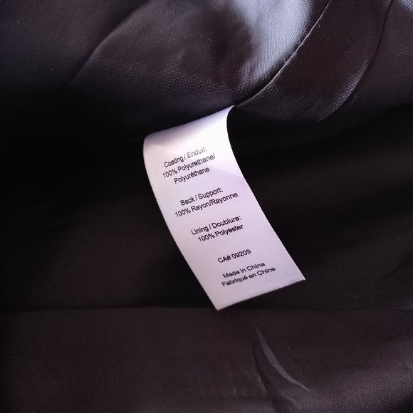 Quilted Faux Leather Jacket - Black - CLEO