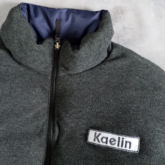 VINTAGE 90s Kaelin Down Puffer Jacket Reversible UNISEX