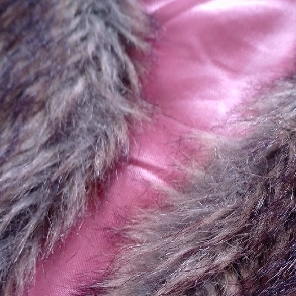 Chic Faux Fur Vest for Kids - Brown and Pink