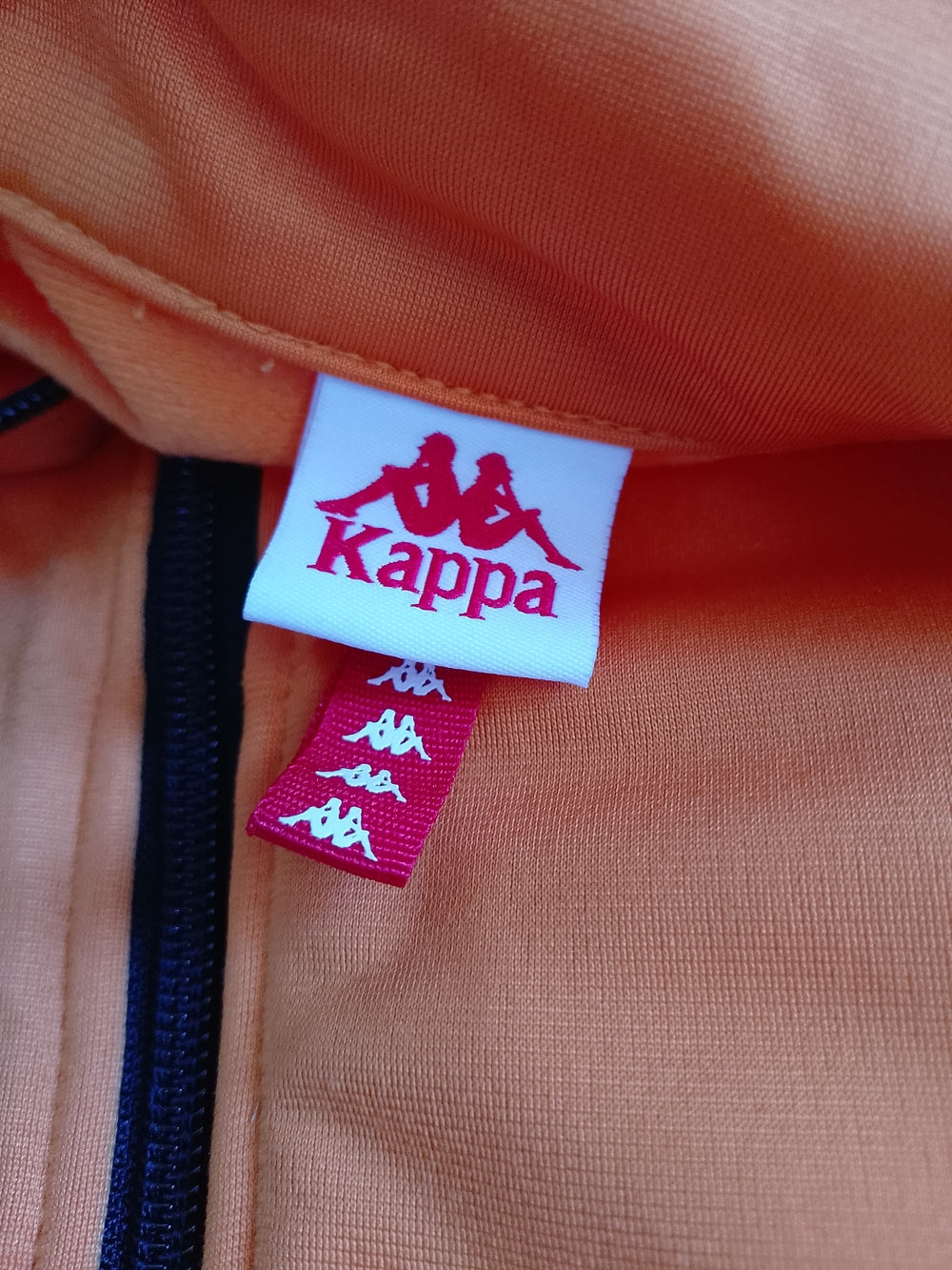 Kappa Men's Orange Track Jacket with Logo Tape