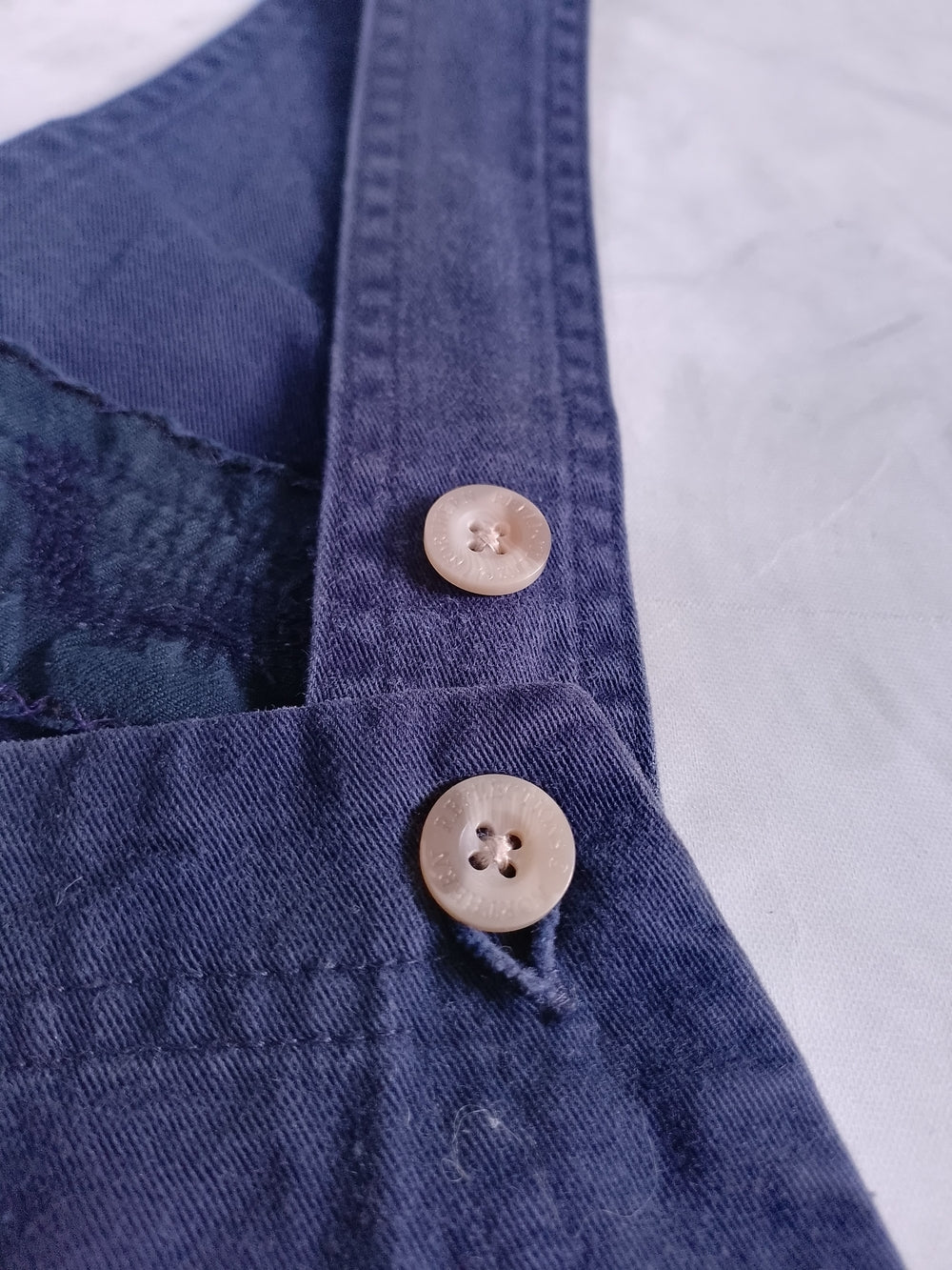 Vintage 90s Navy Blue Short Overalls