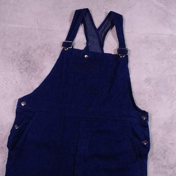 Vintage 90s Dark Blue Denim Overalls Workwear