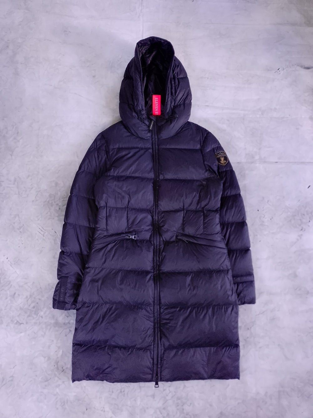 Women's Long Hooded Puffer Coat - Black