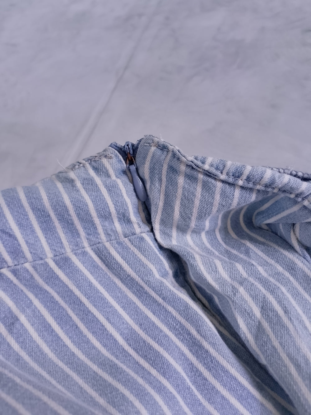 Striped Blue and White Jumpsuit with Waist Tie REWASH BRAND
