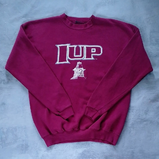 VINTAGE 90S Indiana University of Pennsylvania IUP Crewneck Sweater