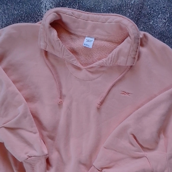 Reebok Women's Peach Hoodie Sweatshirt VINTAGE STYLE