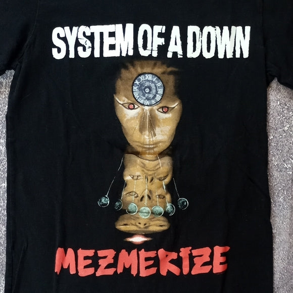 System of a Down MEZMERIZE Album Black Graphic T-Shirt