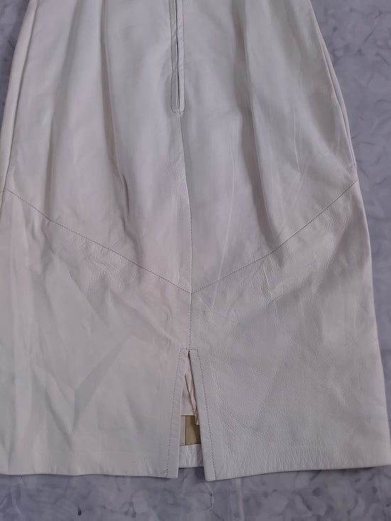Vintage DANIER Cream Halter Midi Dress with Back Cutout