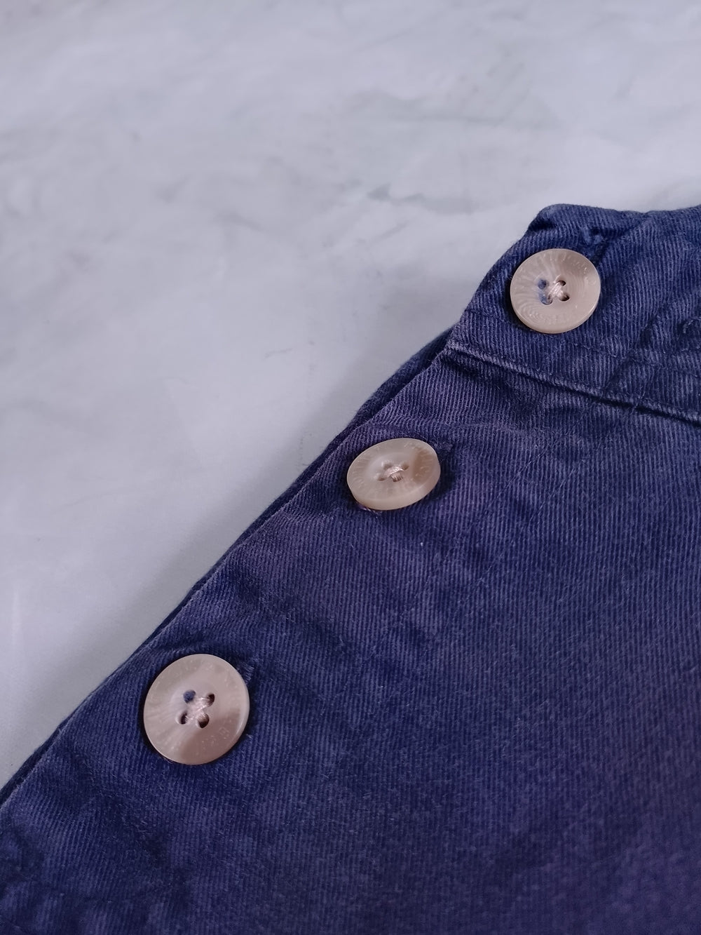 Vintage 90s Navy Blue Short Overalls