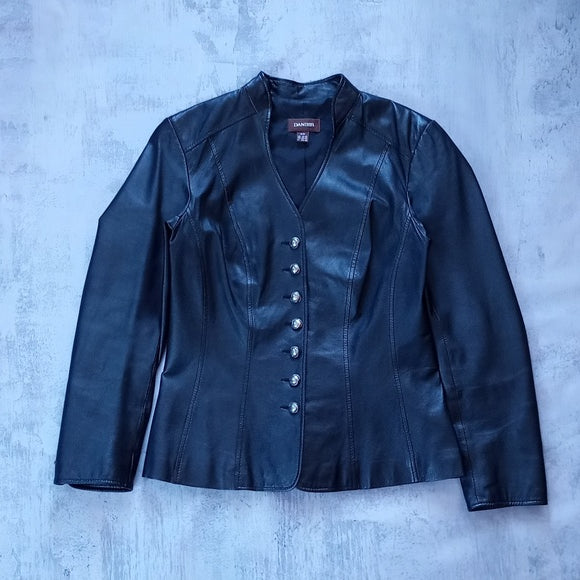 Danier Leather Jacket Button-Up