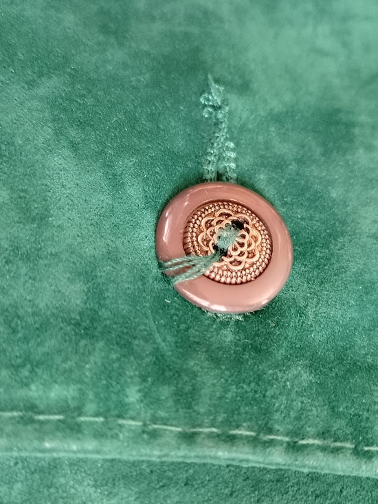 Vintage Women's Emerald Green Suede Blazer Jacket SEPARATE SCENE