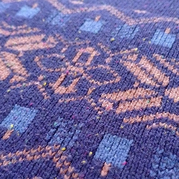 VINTAGE 90s Blue Nortic Patterned Sweater