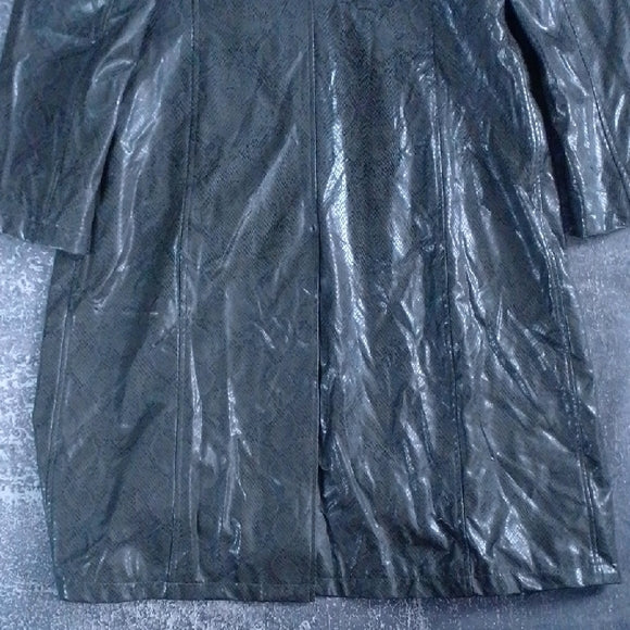 Vintage Faux Snake Skin Trench Coat utex Womens