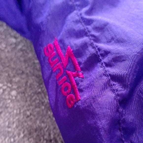 VINTAGE 90s SUNICE SKI JACKET  FUNK PATTERN PURPLE PINK