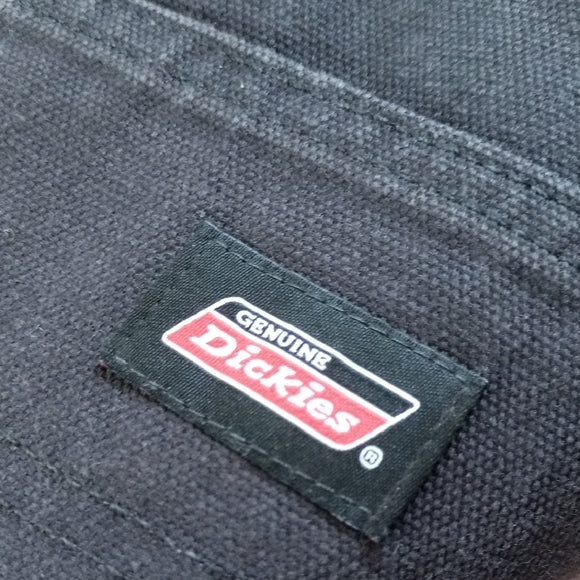 DICKIES DOUBLE KNEE CARGO POCKET WIDE BAGGY DENIM BLACK JEANS