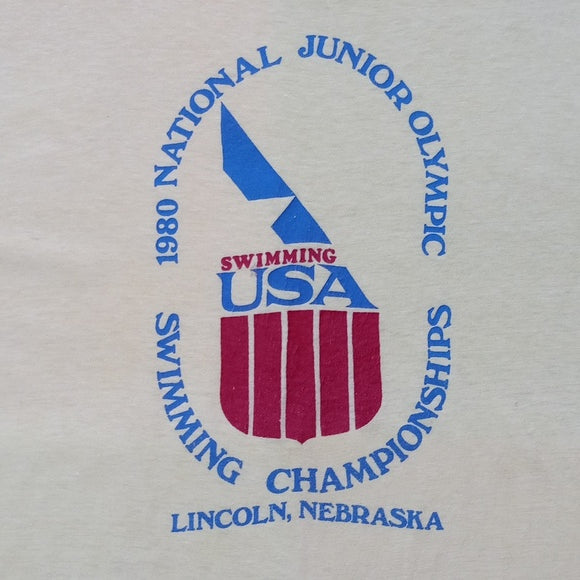 Vintage 1980 National Jr. Olympics Swimming Championships Single Stitch T-Shirt