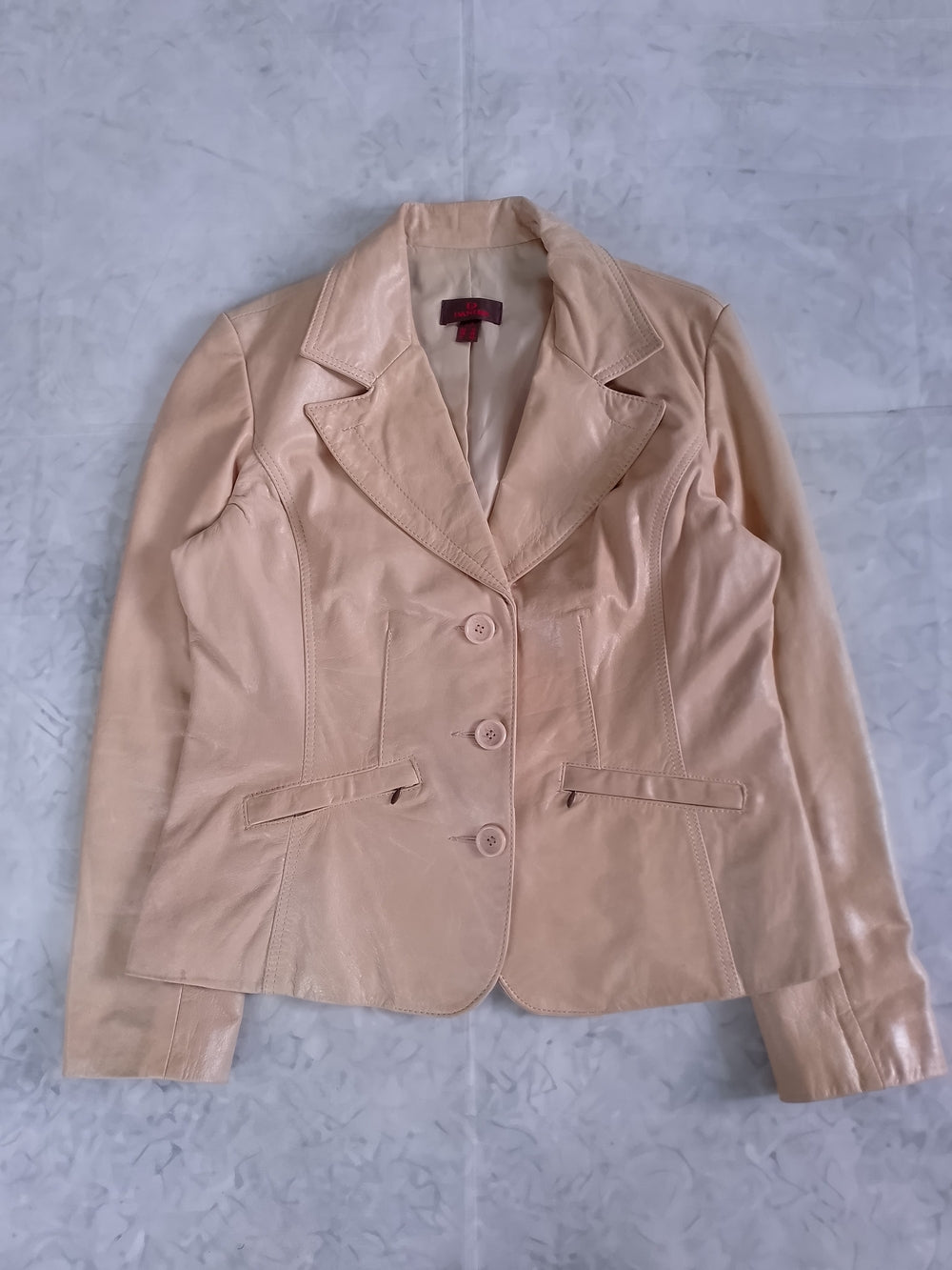 Vintage Danier Tan/Brown Leather Blazer Jacket